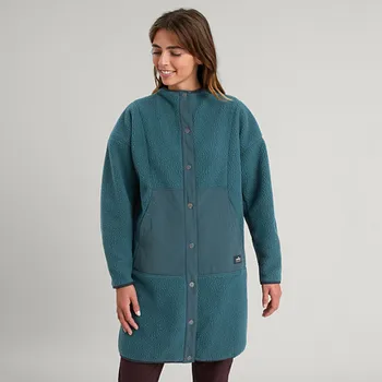 Dámská mikina Mikina Kathmandu CO-Z HIGH PILE WMNS LONGLINE O8C-Deep Lagoon velikost 10