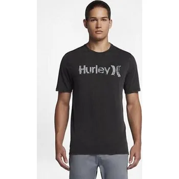 Tričko Hurley ONE & ONLY ACID WASH Black velikost L