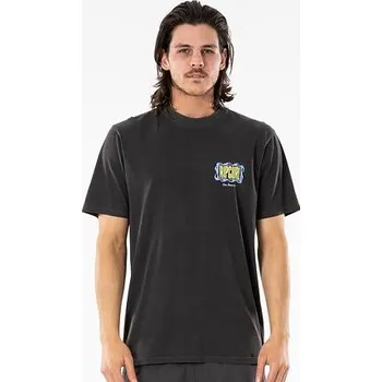 Tričko Rip Curl MIND WAVE LOGO TEE Washed Black velikost M