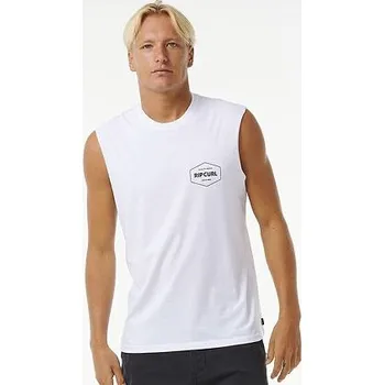 Pánské tílko Tílko Rip Curl STAPLER MUSCLE White velikost XL