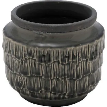 Hrnec VZ 2021 Hrnec keramický se vzory, šedá, 16x13,5cm * (DOPRODEJ)|Ego Dekor