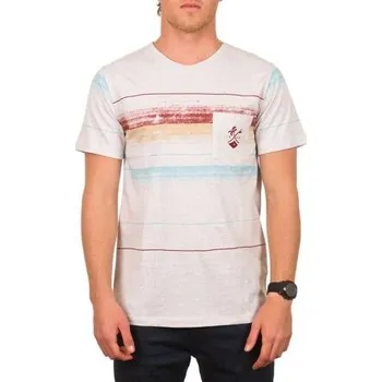 Tričko Rip Curl PALM STRIPE TEE Smoke Marle velikost L