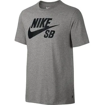 Pánské tričko Tričko Nike SB LOGO T-SHIRT Dk Grey Heather/Blac velikost M