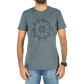 Pánská móda Tričko Rip Curl TTH TATTOO WHEEL S/S TEE Black Marled velikost L