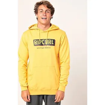 Pánská mikina Mikina Rip Curl BOXED HOODED POP OVER Mustard velikost XL