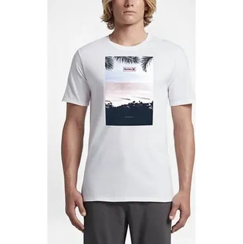 Pánské tričko Tričko Hurley PENINSULA White velikost M