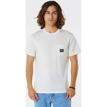 Pánská móda Tričko Rip Curl HORIZON BADGE S/S TEE Bone velikost L