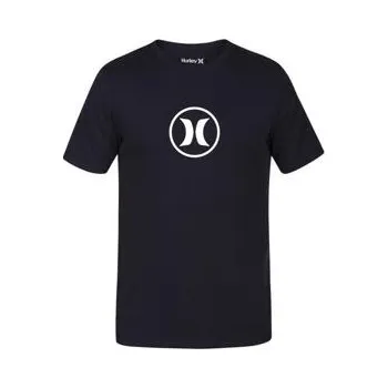 Pánské oblečení Tričko Hurley DRI-FIT CIRCLE ICON Black/Ass velikost L