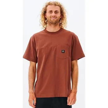 Pánské tričko Tričko Rip Curl QUALITY SURF PRODUCTS PKT TEE Dusted Chocolat velikost XXL