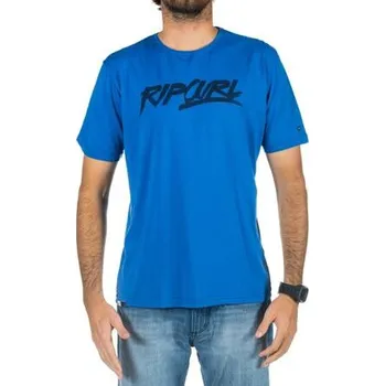 Pánské tričko Tričko Rip Curl BRASH SCRIPT S/S TEE Classic Blue velikost L