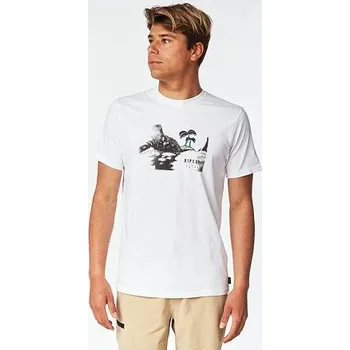 Pánské oblečení Tričko Rip Curl GOOD DAY BAD DAY TEE White velikost S