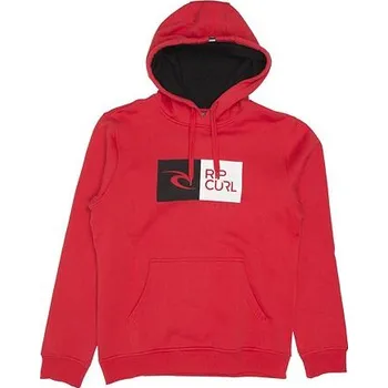 Pánská mikina Mikina Rip Curl RIPAWATU HOODED FLEECE Poinsettia Red velikost L