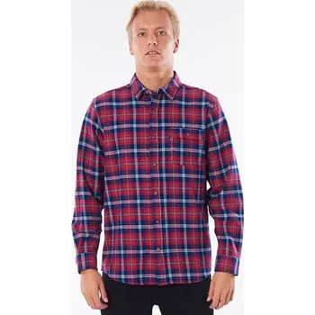 Pánská košile Košile Rip Curl SWC CHECK L/S SHIRT Washed Red velikost M