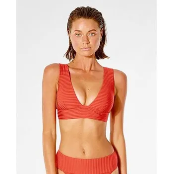 Dámské plavky Plavky Rip Curl PREMIUM SURF DEEP V Red velikost XS