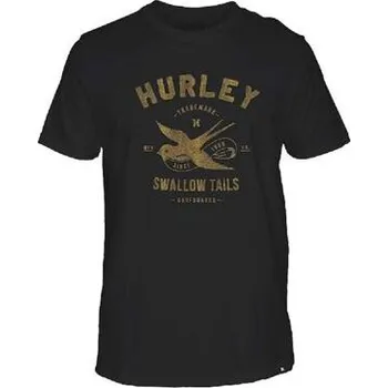 Pánské tričko Tričko Hurley SWALLOWS CORE Black velikost L