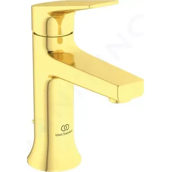Vodovodní baterie Ideal Standard La Dolce Vita Umyvadlová baterie s výpustí, kartáčované zlato, BD655A2