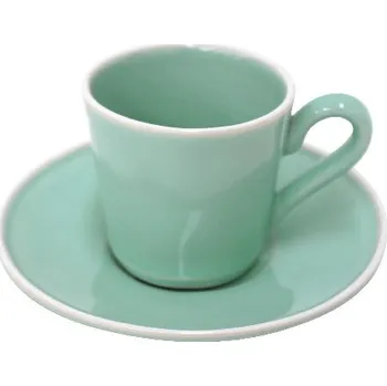 Šálek na kávu s podšálkem 0,1L, ASTORIA, zelená (máta) (DOPRODEJ) (balení)|Costa Nova