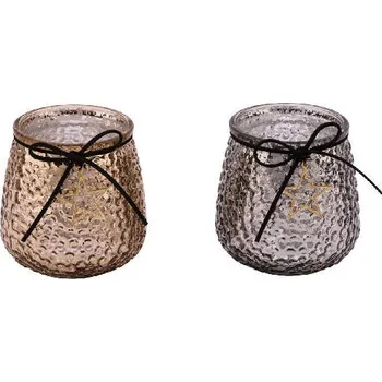 Svícen Svícen s hvězdou Diagram, pr.8/x10cm, balení obsahuje 2 kusy!|Ego Dekor