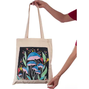 Nákupní taška Malovaná plátěná taška - Houby