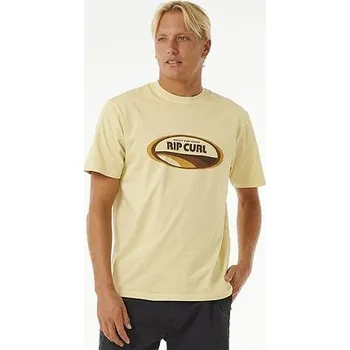 Pánské oblečení Tričko Rip Curl SURF REVIVAL MUMMA TEE Vintage Yellow velikost XL