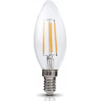 Žárovka LED ŽÁROVKA Svíčka 4W E14 TEPLÁ Edison Filament