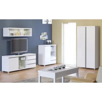 Obývací stěna Obývací stěna AGA bílý lesk, sestava B