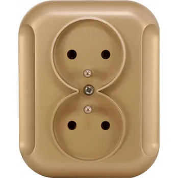 Elektrická zásuvka Elektrická Zásuvka nástěnná Timex-Elektro zlatá