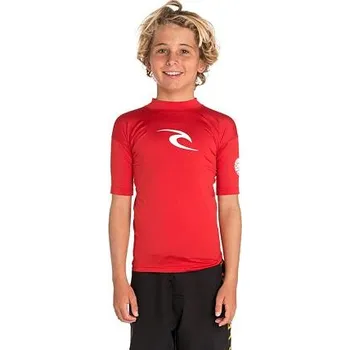 Dámské tričko Lykra Rip Curl JNR.CORPO S/SL UV TEE Red velikost 16