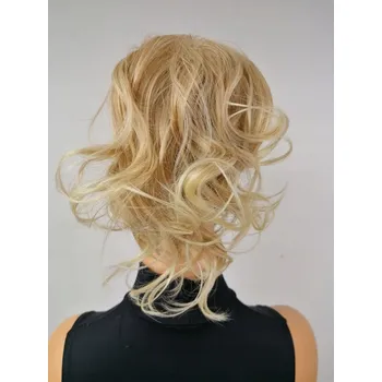 Paruka Příčesek polodlouhé syntetické vlasy blond módní paruky