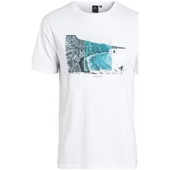 Pánské tričko Tričko Rip Curl DOUBLE FRAME SS TEE Optical White velikost L