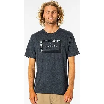 Pánské tričko Tričko Rip Curl TROPIC WORLD TEE Black Marled velikost L