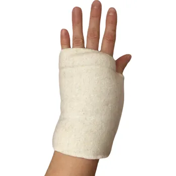 BabičkaOvečková.cz Elastická ortéza z ovčí vlny merino na zápěstí přírodní, Velikost L/XL