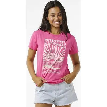 Pánské tričko Tričko Rip Curl HEATWAVE STANDARD TEE Hot Pink velikost S