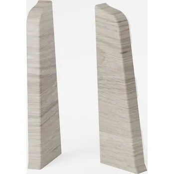 soklová lišta Levá koncovka Salag PVC 24 x 75, délka 8 cm, dub