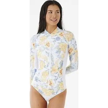 Dámské tričko Lykra Rip Curl ALWAYS SUMMER UPF 50+ LS ZIP White velikost S