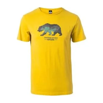 Pánské tričko Tričko Rip Curl CALI BEAR TEE Spicy Mustard velikost XL