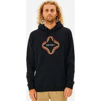 Pánská mikina Mikina Rip Curl SURF REVIVAL VIBRATIONS HOOD Black velikost S