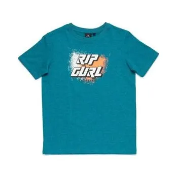 Dámské tričko Tričko Rip Curl SLANT LOGO SS TEE Bluejay Marle velikost 10