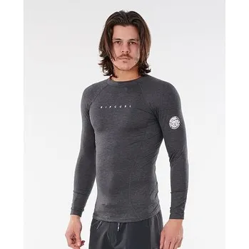 Pánské tričko Lykra Rip Curl DAWN PATROL PERF L/SL UV Black Marled velikost S