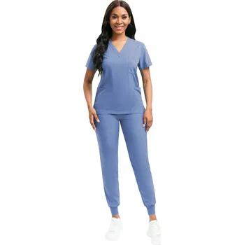 DÁMSKÝ ZDRAVOTNICKÝ KOMPLET SCRUB UNIFORM MODRÝ MODEL 42109, VELIKOST M