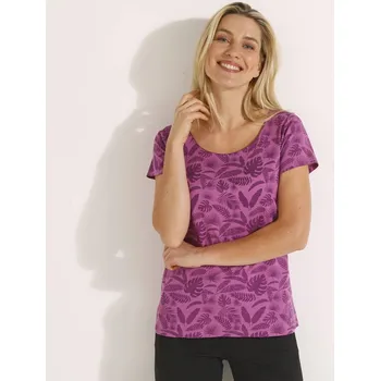 Blancheporte Tričko s potiskem rostlin fialová 34/36