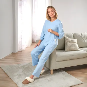 Dámské pyžamo 3Pagen Dámské pyžamo světle modrá L