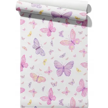 Tapeta Vliesová tapeta Růžové Motýli, role 50 cm x 6,1 m