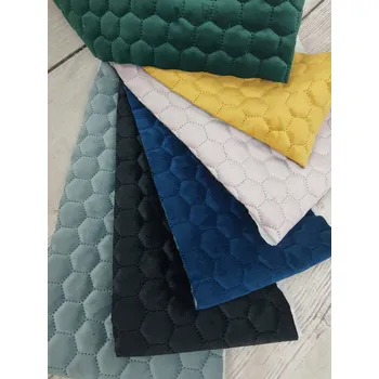 Čalounická látka velur VELVET MEDOVÁ PLÁSTEV