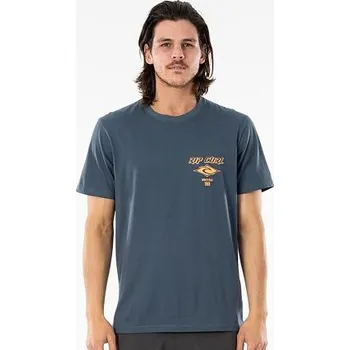Pánská móda Tričko Rip Curl FADEOUT ICON TEE Washed Navy velikost XL