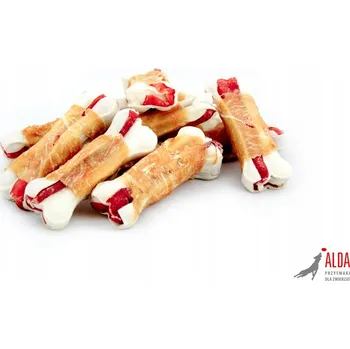 Pamlsek pro psa ALDA Lisovaná hovězí a vepřová kost s kuřecím masem 500g G181