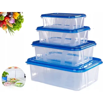 Dóza na potraviny SADA 4 PLASTOVÝCH DÓZ NA POTRAVINY