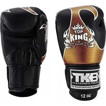 Boxerské rukavice Boxerské rukavice Top King TKBGEM-01-BK-GD-12OZ 12 oz