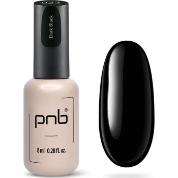 Lak na nehty Hybridní lak PNB č. 023 - Tmavě černá - černá, 8 ml