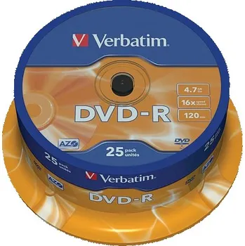 Optické médium DVD médium Verbatim DVD-R 4,7 GB 25 ks